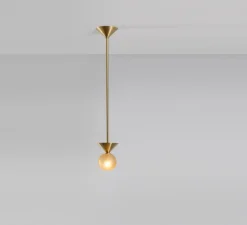 Suspension, Peak 4.5, Whisky texturé, laiton, Ø11cm, H16,5cm - SkLO Studio