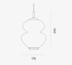 Suspension, Peanut 175, blanc, or, Ø17,5cm, H29cm - lyfa