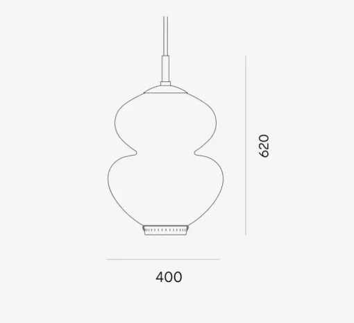 Suspension, Peanut 400, blanc, or, Ø40cm, H62cm - lyfa