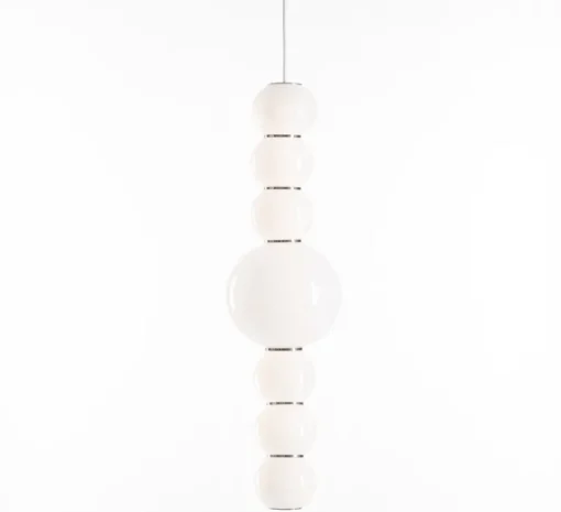 Suspension, PEARLS DOUBLE G, 1200 lm, 2700 K, chrome, LED, Ø18cm, H67cm - FORMAGENDA