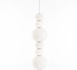 Suspension, PEARLS DOUBLE D, 1200 lm, 2700 K, chrome, LED, Ø18cm, H67cm - FORMAGENDA