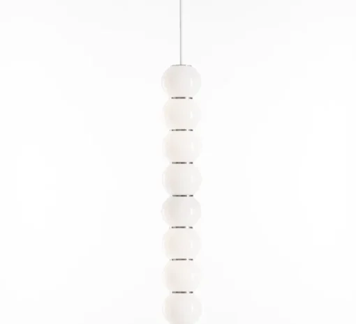 Suspension, PEARLS DOUBLE B, 1200 lm, 2700 K, chrome, LED, Ø10cm, H67cm - FORMAGENDA