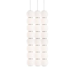 Suspension, PEARLS DOUBLE B, 1200 lm, 2700 K, chrome, LED, Ø10cm, H67cm - FORMAGENDA