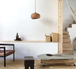 Suspension, Pebble L, terracotta, L44cm, H29cm - Ay Illuminate