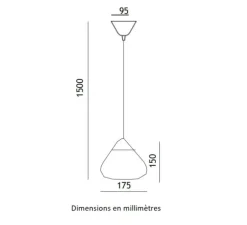 Suspension, Pendulum, bronze, Ø17,5cm, H15cm - Toscot