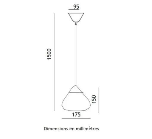 Suspension, Pendulum, bronze, Ø17,5cm, H15cm - Toscot