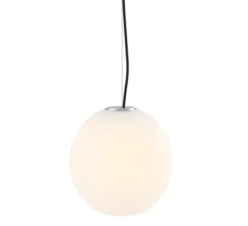 Suspension, Pepo, câble noir, blanc, câble noir, Ø25cm, H26cm - Nordic Tales