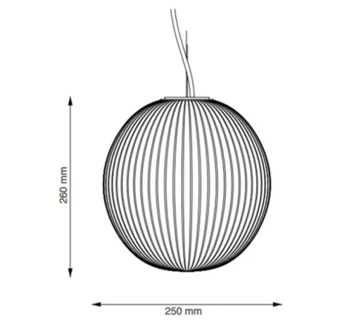Suspension, Pepo, câble noir, blanc, câble noir, Ø25cm, H26cm - Nordic Tales