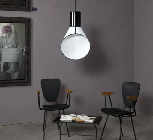 Suspension, Petit Cargo, noir, blanc, H65cm - Designheure