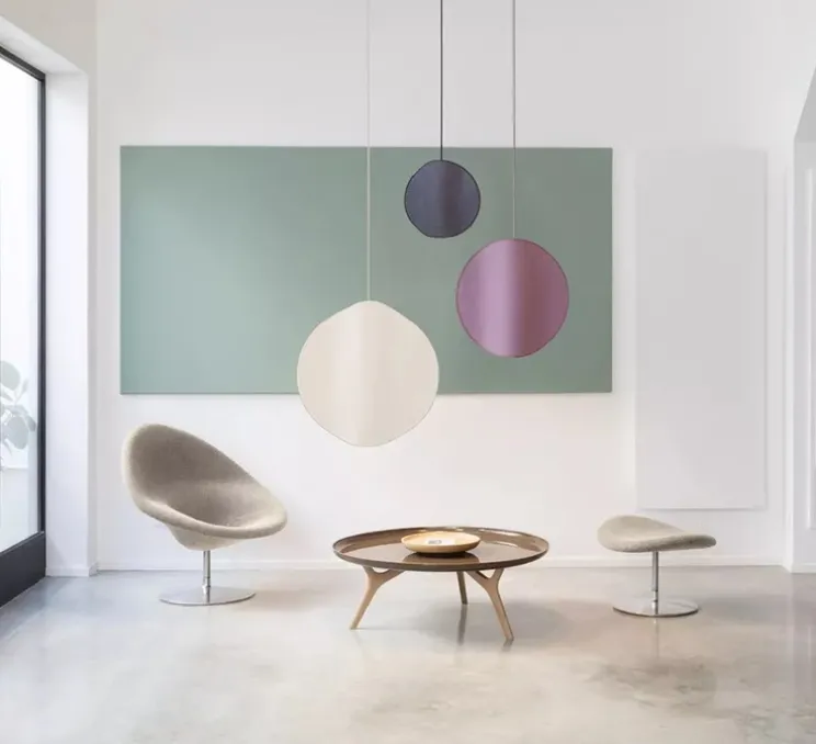 Suspension, Petit Moon, gris, Ø35cm, H13cm - DesignHeure