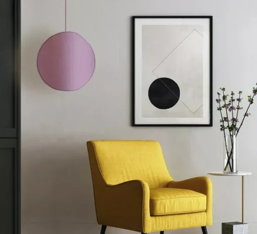 Suspension, Petit Moon, rose, Ø35cm, H13cm - DesignHeure