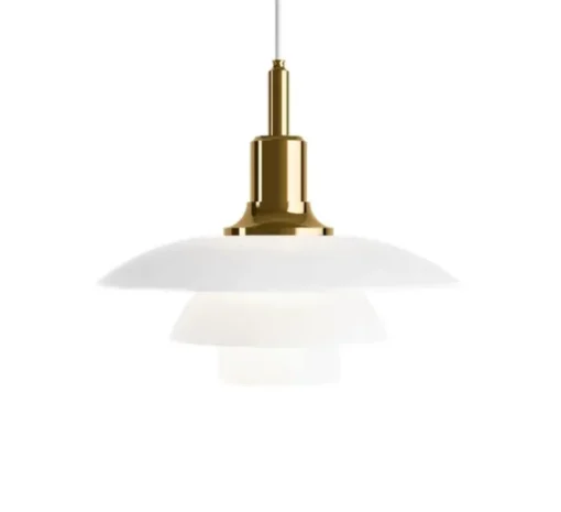 Suspension, PH 3½-4, opal, laiton, Ø33cm, H28,8cm - Louis Poulsen