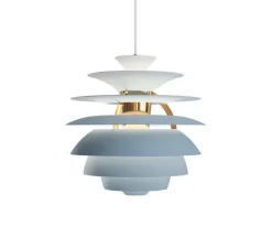 Suspension, PH Snowball, bleu, laiton, Ø40cm, H39cm - Louis Poulsen
