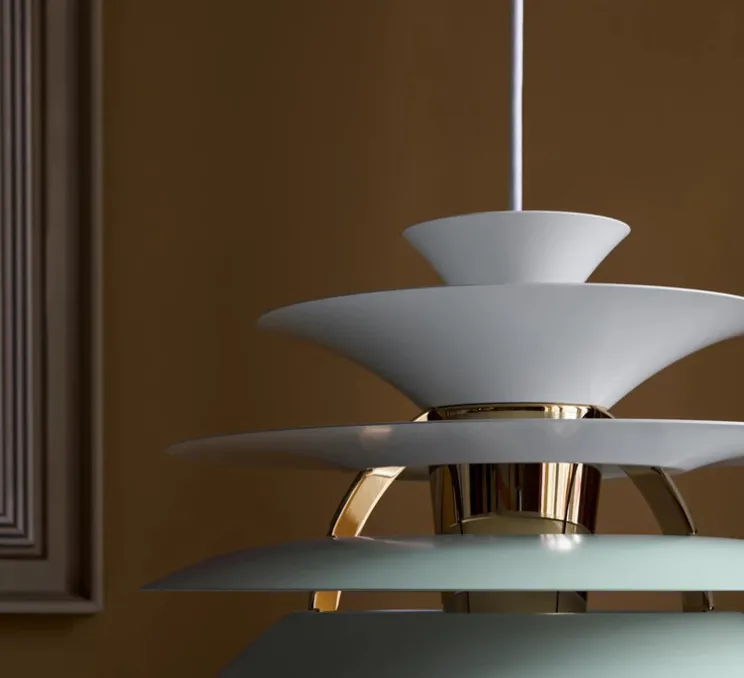 Suspension, PH Snowball, vert, laiton, Ø40cm, H39cm - Louis Poulsen