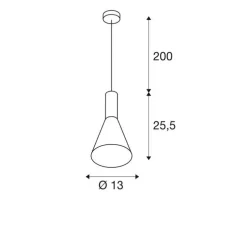 Suspension, Phelia, noir,or Ø13cm, H25,5cm - SLV
