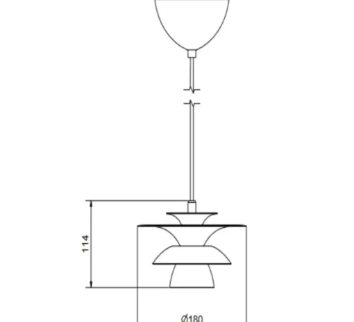 Suspension, Picasso, blanc, Ø18cm, H11cm - Belid