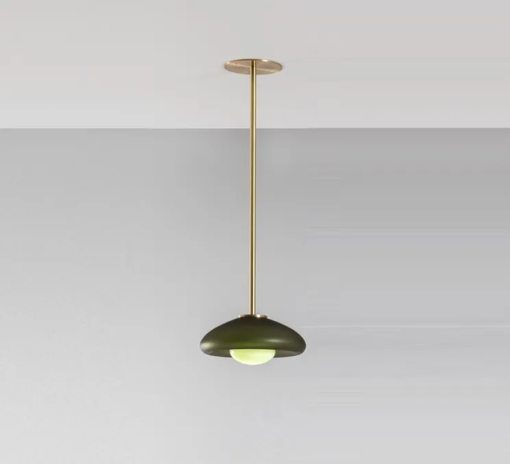 Suspension, Pillow Small, Gris dépoli, bleu céladon, Ø23cm, H11,5cm - SkLO Studio