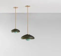 Suspension, Pillow Small, Gris dépoli, bleu céladon, Ø23cm, H11,5cm - SkLO Studio