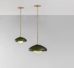 Suspension, Pillow Small, Gris dépoli, bleu céladon, Ø23cm, H11,5cm - SkLO Studio