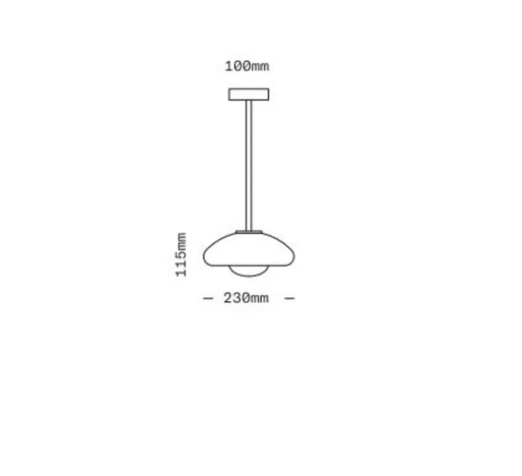 Suspension, Pillow Small, Gris dépoli, bleu céladon, Ø23cm, H11,5cm - SkLO Studio