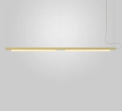 Suspension, Pipeline 125.2, variable 0-10V, laiton, LED, 2700K, 1500lm, L246cm, H7,5cm - A-N-D
