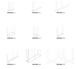 Suspension, Pipeline CM2 Dali, noir, LED, 2700K, 880lm, L183cm, H29cm - A-N-D