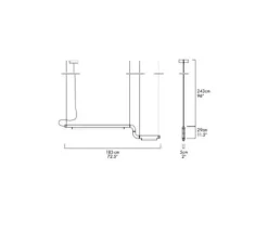 Suspension, Pipeline CM2 Dali, noir, LED, 2700K, 880lm, L183cm, H29cm - A-N-D