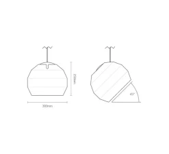 Suspension, Pitch, jaune, Ø30cm, H25cm - Vitamin