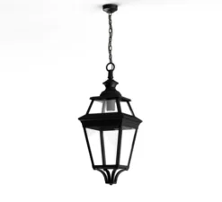 Suspension, Place des Vosges 3, modèle n°1, Patiné doré, IP44, Ø28,2cm, H106cm - Roger Pradier