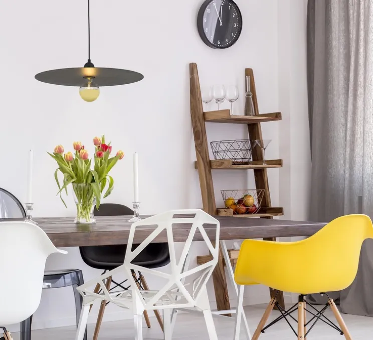 Suspension, Plat, noir,Ø50cm, H62.5 cm / 159cm - Faro