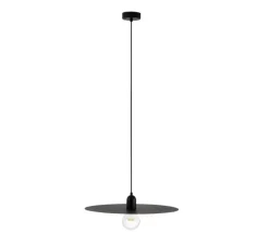 Suspension, Plat, noir,Ø50cm, H62.5 cm / 159cm - Faro