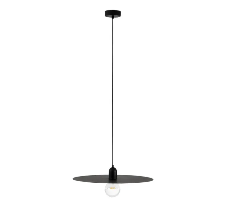 Suspension, Plat, noir,Ø50cm, H62.5 cm / 159cm - Faro