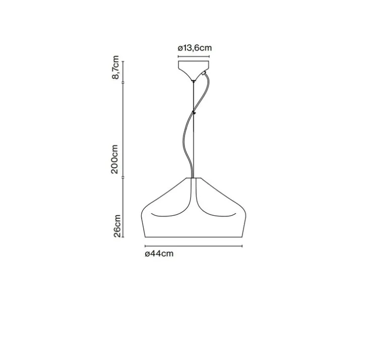Suspension, Pleat Box 47, Terre-cuite, blanc, LED, dim, 2700K, 1873 lm, Ø44cm, H26cm - Marset