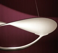 Suspension, Plena dimmable, blanc, LED, 2700K, 3530lm, L70cm, H27cm - Foscarini