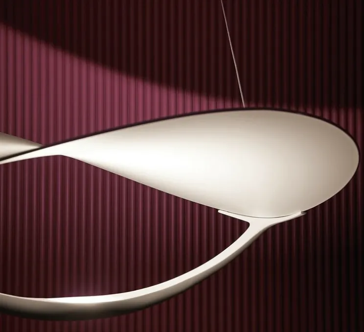 Suspension, Plena dimmable, blanc, LED, 2700K, 3530lm, L70cm, H27cm - Foscarini