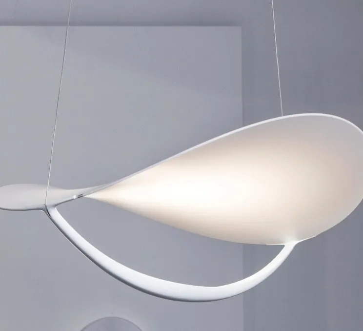 Suspension, Plena dimmable, blanc, LED, 2700K, 3530lm, L70cm, H27cm - Foscarini