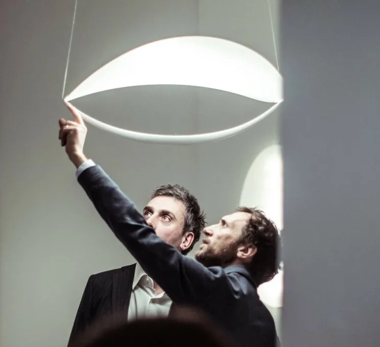 Suspension, Plena dimmable, blanc, LED, 2700K, 3530lm, L70cm, H27cm - Foscarini