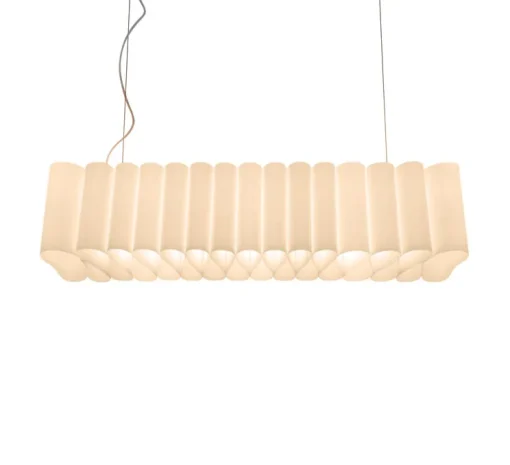 Suspension, Pli, blanc, LED, dim, 2700K, 4640 lm, L85cm, H18cm - Foscarini
