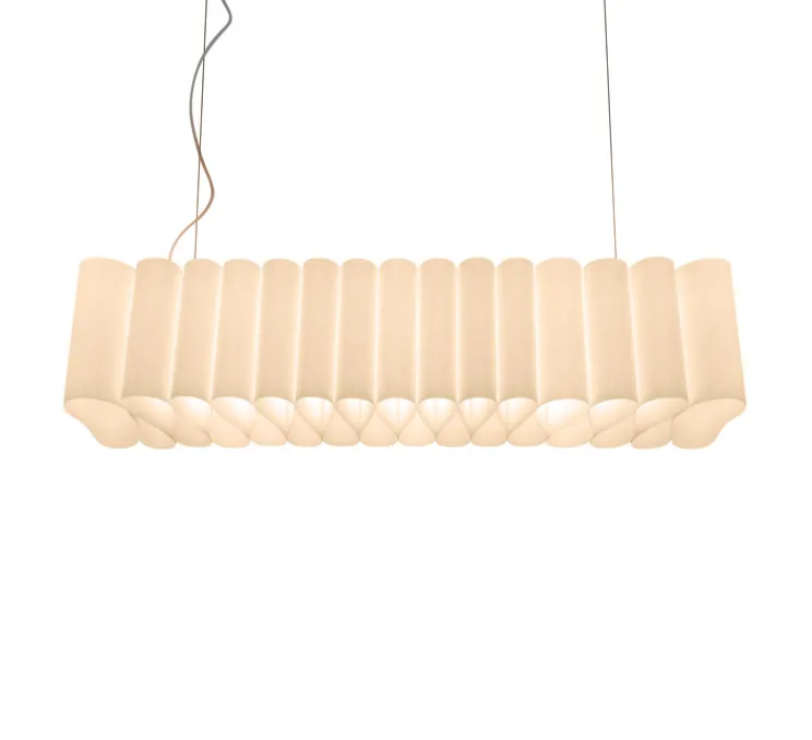 Suspension, Pli, blanc, LED, dim, 2700K, 4640 lm, L85cm, H18cm - Foscarini
