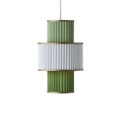 Suspension, Plivello 111, blanc, vert, Ø30cm, H49cm - Le Klint