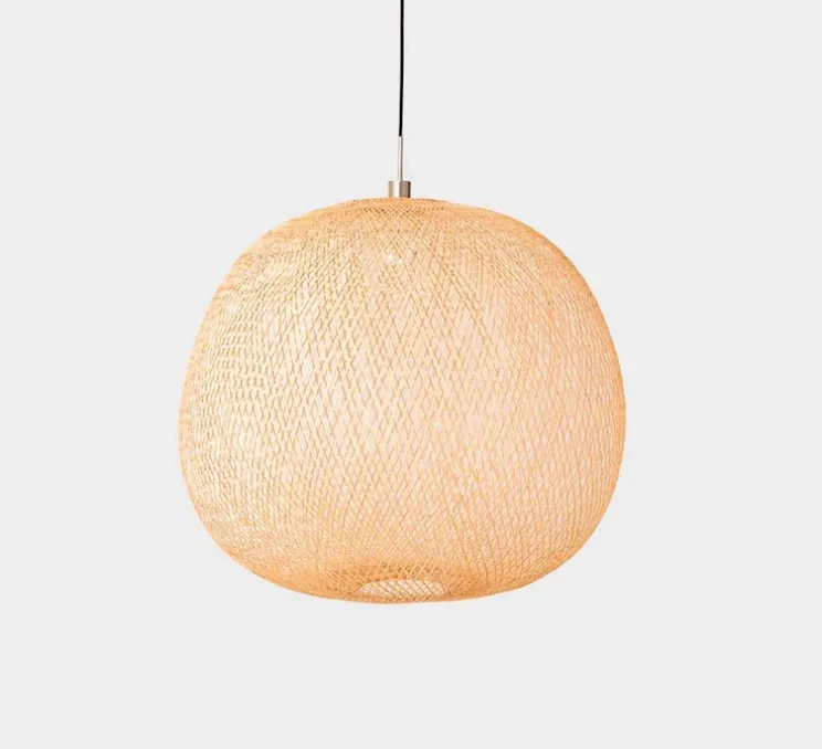 Suspension, Plum L, marron clair, Ø80cm, H70cm - Ay Illuminate