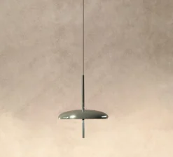 Suspension, Porte, gris ciment, IP43, LED, dim, 2300-2700-3000K, 500 lm, Ø16cm, H20,2cm - Nexia