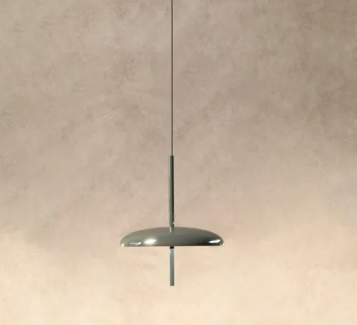 Suspension, Porte, gris ciment, IP43, LED, dim, 2300-2700-3000K, 500 lm, Ø16cm, H20,2cm - Nexia