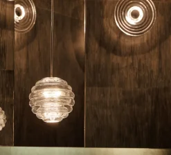 Suspension, Press Mini Sphère, transparent, LED, dim, 2700K, 680 lm, Ø14,5cm, H14,5cm - Tom Dixon