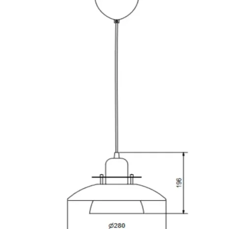 Suspension, Primus IV, blanc brillant et chrome, Ø28cm, H19,6cm - Belid