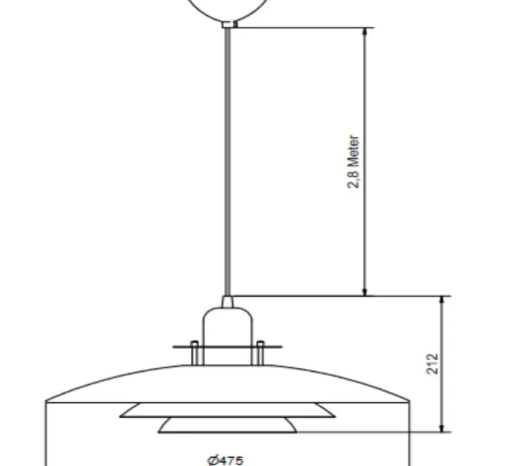 Suspension, Primus V, sable et laiton, Ø47,5cm, H21,2cm - Belid