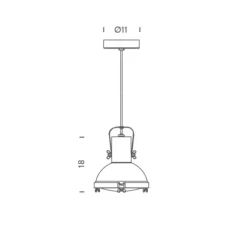 Suspension, Projecteur 165, bleu, Ø22cm, H18cm - Nemo Lighting