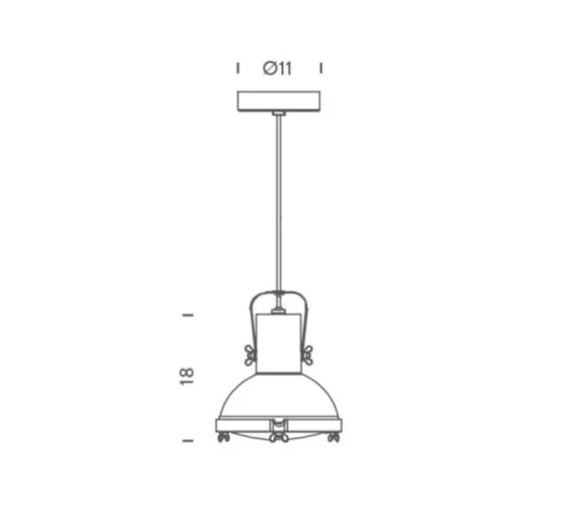 Suspension, Projecteur 165, bleu, Ø22cm, H18cm - Nemo Lighting