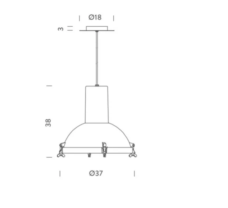 Suspension, Projecteur 365, bleu, Ø37cm, H38cm - Nemo Lighting