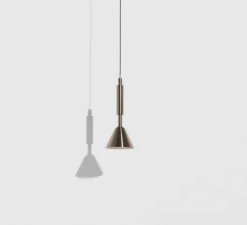 Suspension, Pyl, petite, acier, LED, dim, 2700K, 970 lm, Ø21,6cm, H54cm - Petite Friture